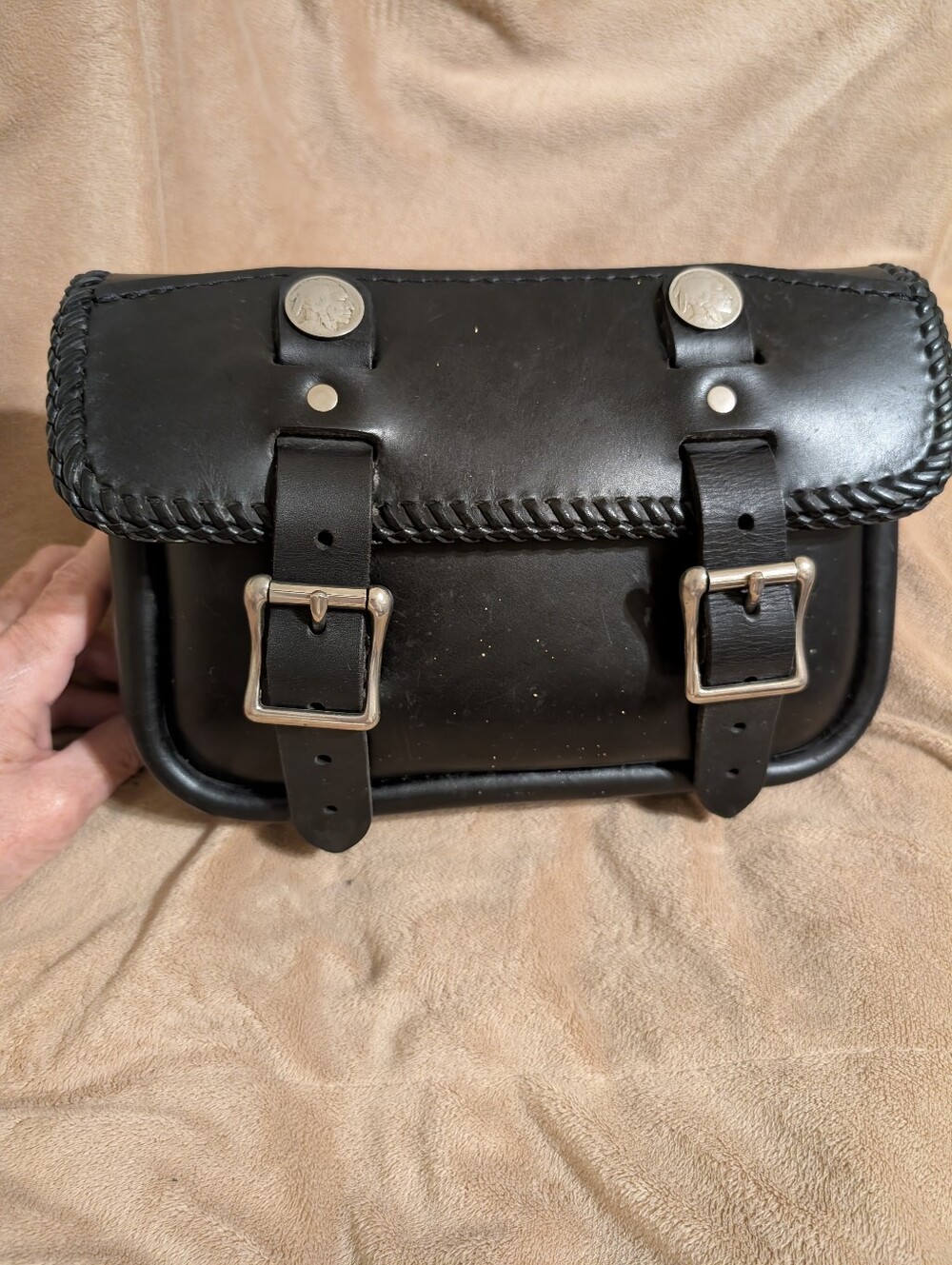 Vintage Motorcycle Indian Head Nickel Bag